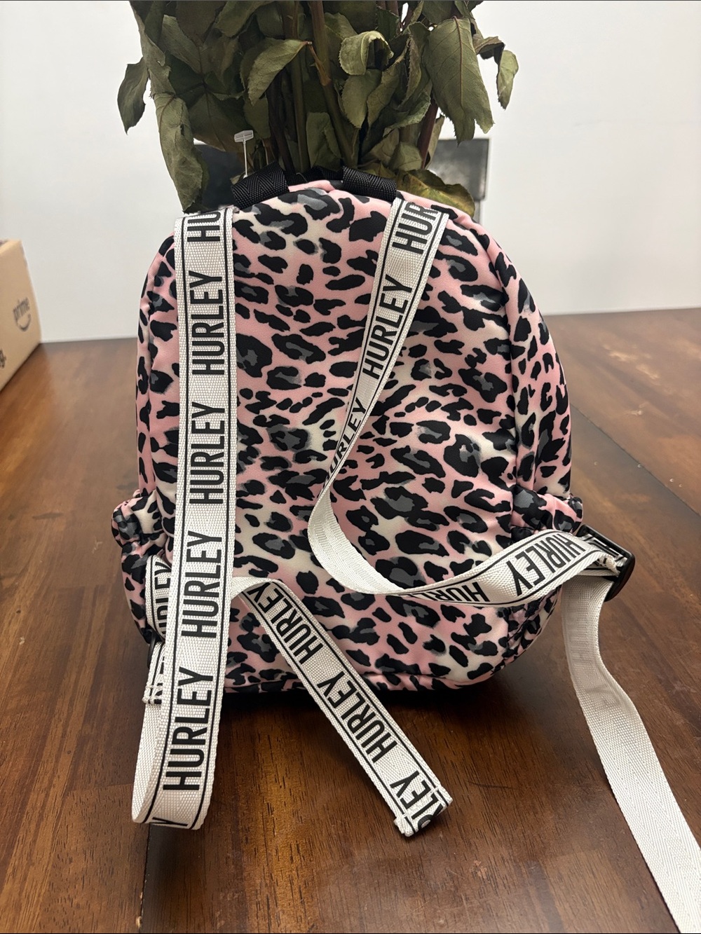 HURLEY Mini Leopard Print Backpack - Pink & Black. New with tags. - Picture 3 of 7